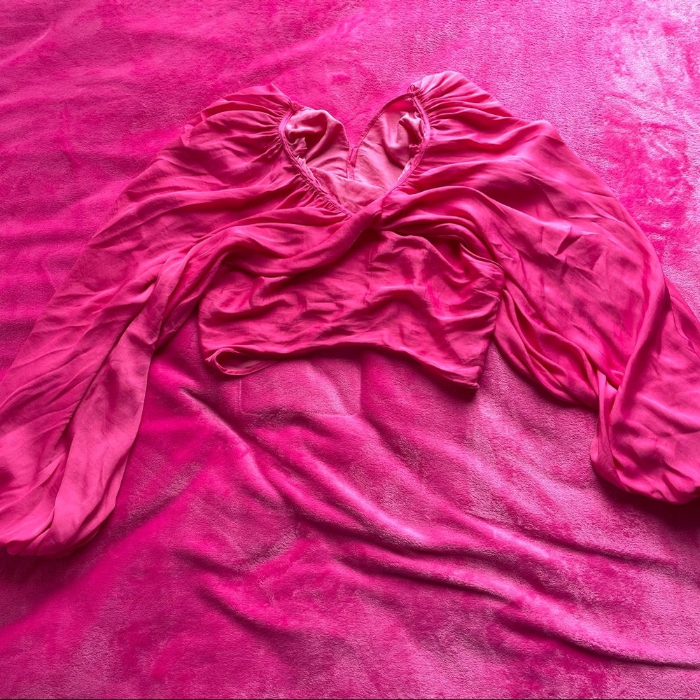 Pink Satin Shirt